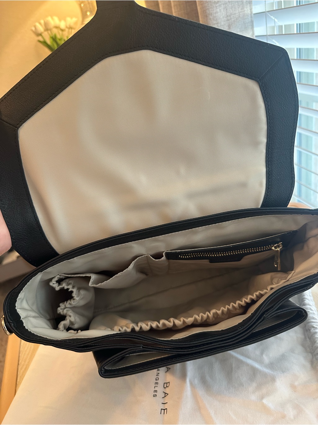 Rare Find! Mina Baie Audrey Black Leather — image 7 of 8
